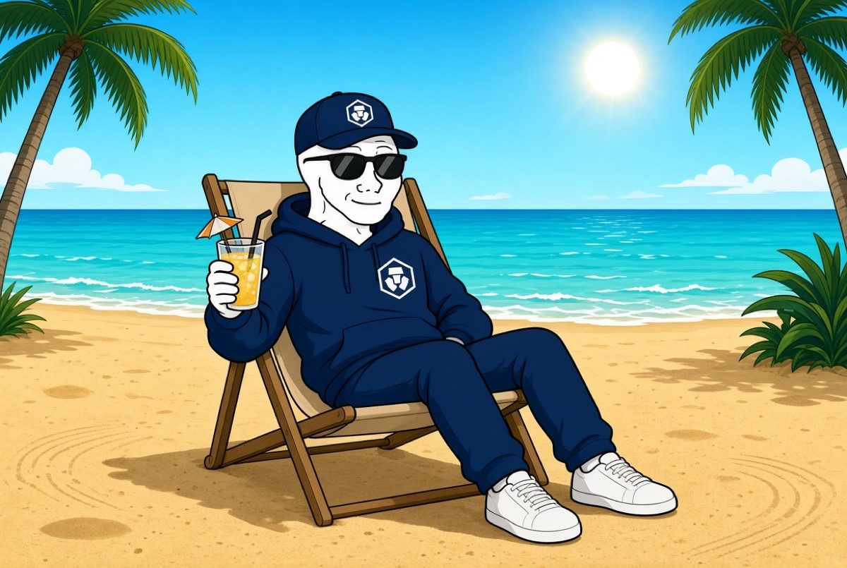 CROJAK relaxing in a deck chair on a beach