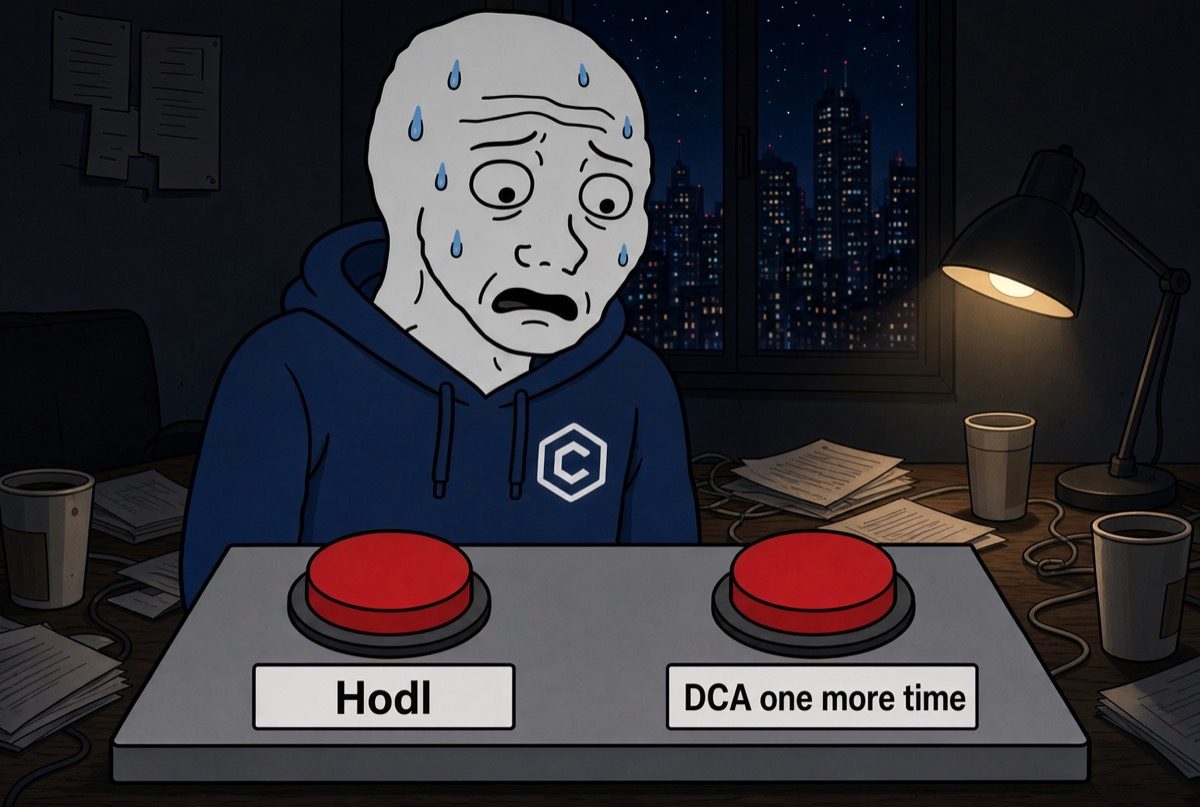 CROJAK sweating over two buttons: Hodl and DCA one more time