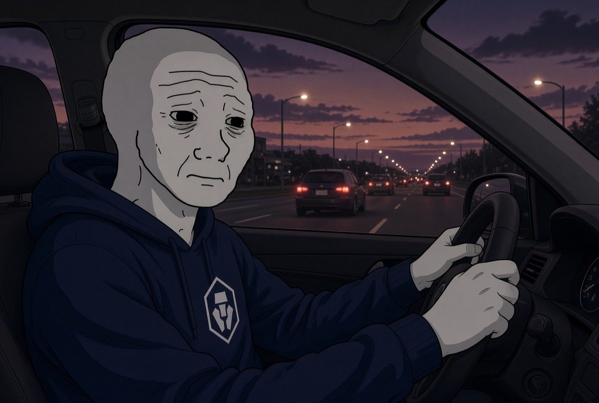CROJAK driving at dusk