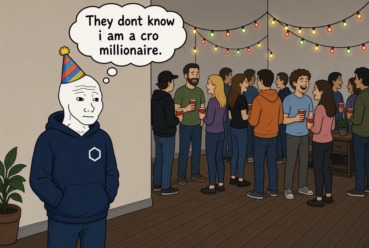 CROJAK alone at a party thinking they don't know he is a CRO millionaire